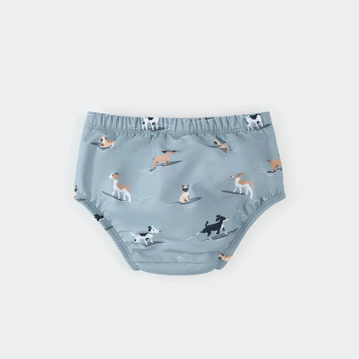 Surfer dog print swim diaper
