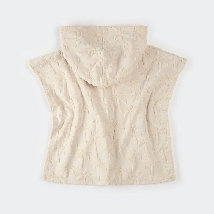 Palm tree print beach poncho