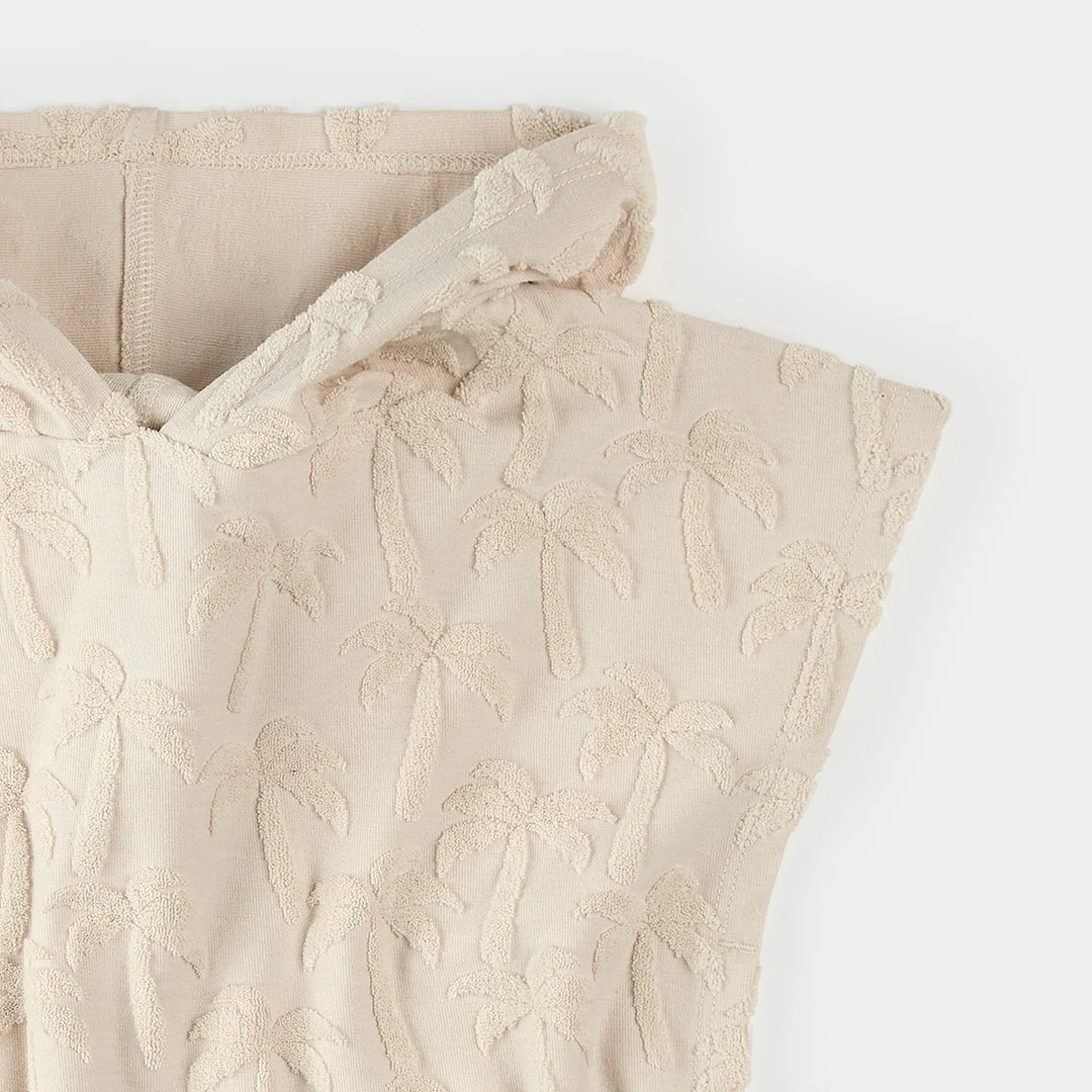 Palm tree print beach poncho