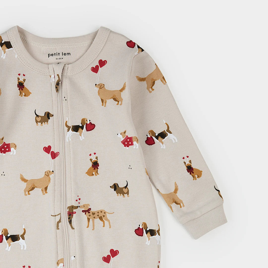 Pyjama une pièce - Chiens de la St-Valentin