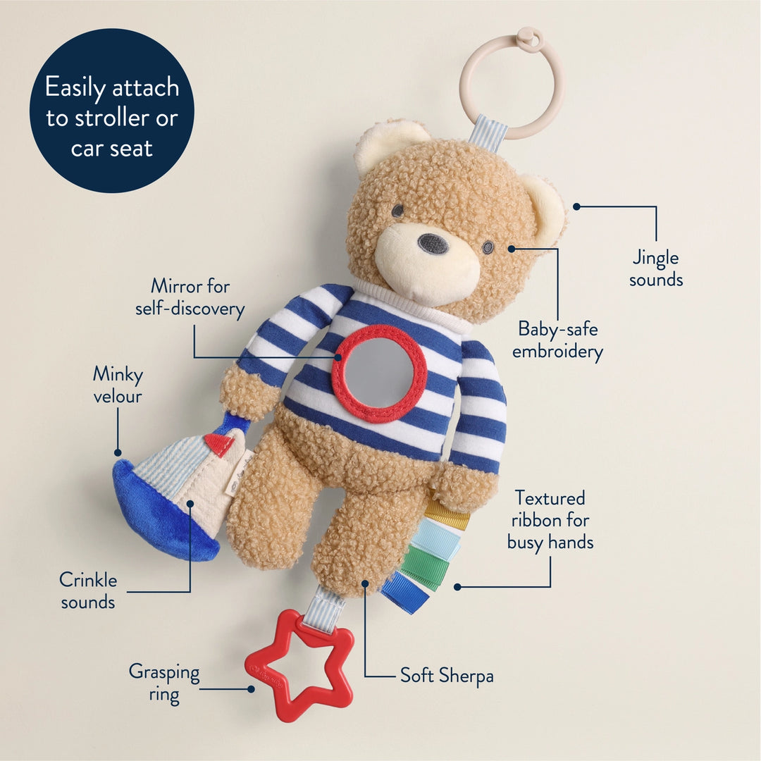 Jouet sensoriel Bitzy Traveler™ - Ourson marin