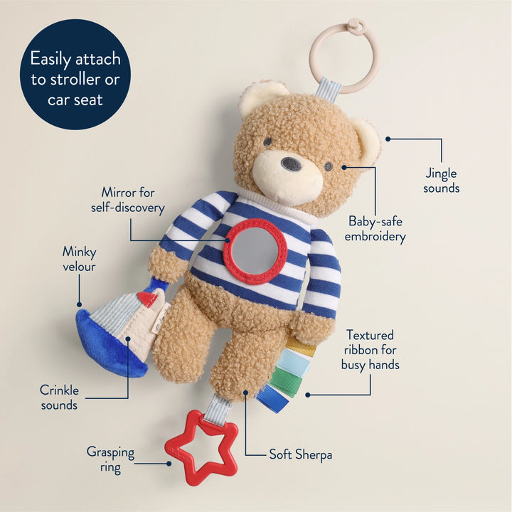 Jouet sensoriel Bitzy Traveler™ - Ourson marin