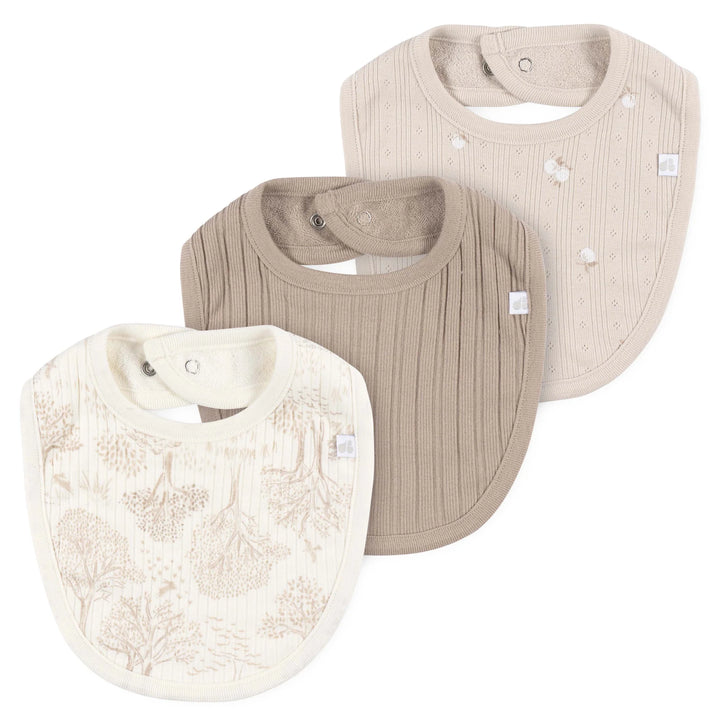 Ensemble de 3 bavoirs - Beige