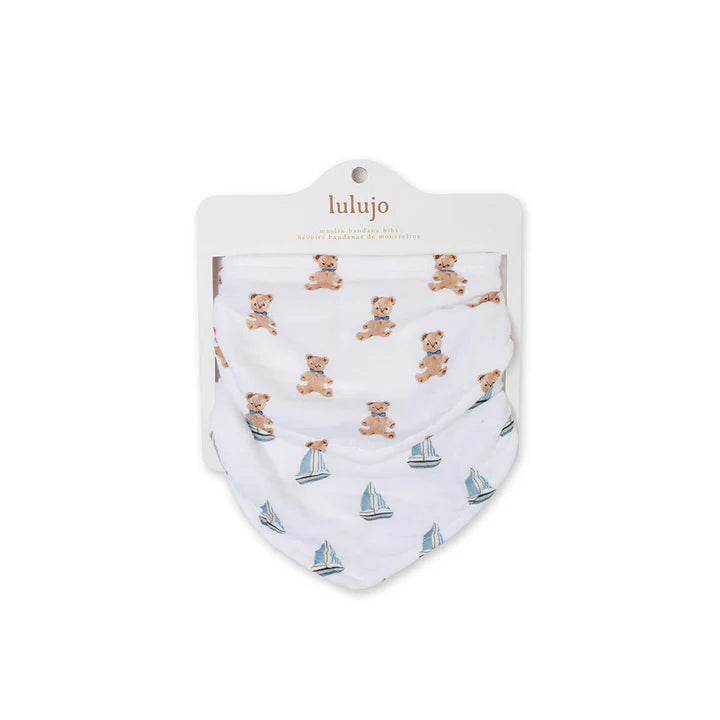 Set of 2 bibs - Bears & sailboats