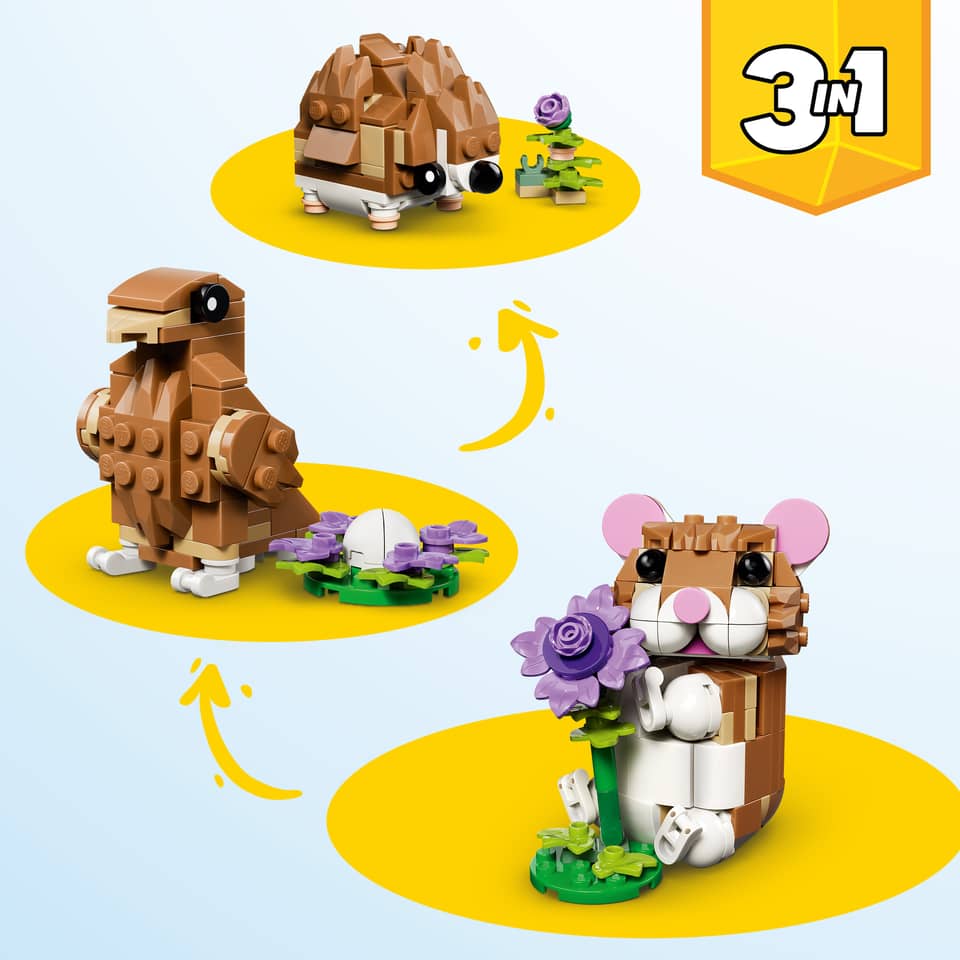 Creator 3 en 1 - Le hamster mignon avec une fleur #31376