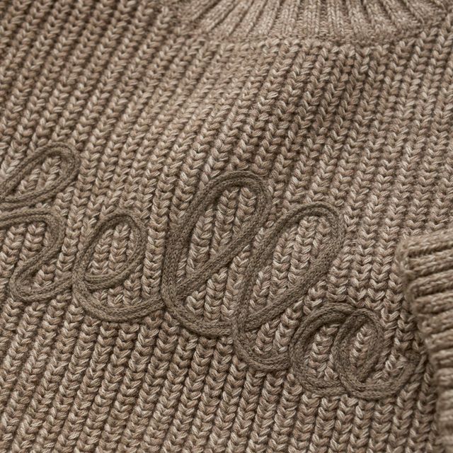 Pull en tricot champignon Hello