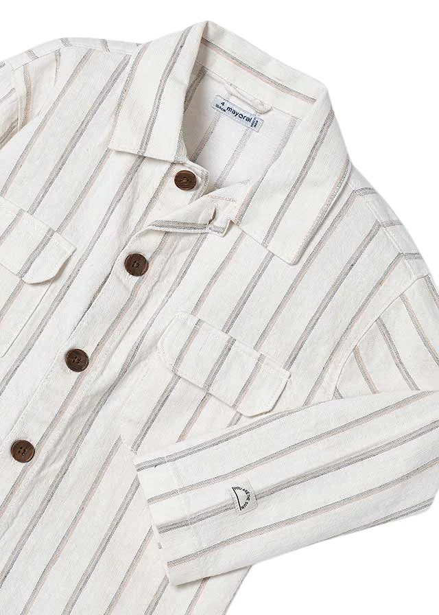 Chemise tissée à rayures Milk