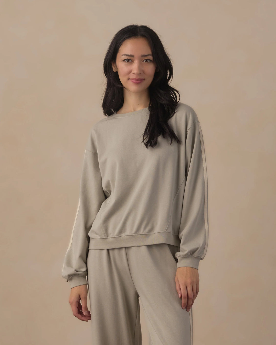Sweat Oversize pour femme - Vert sauge