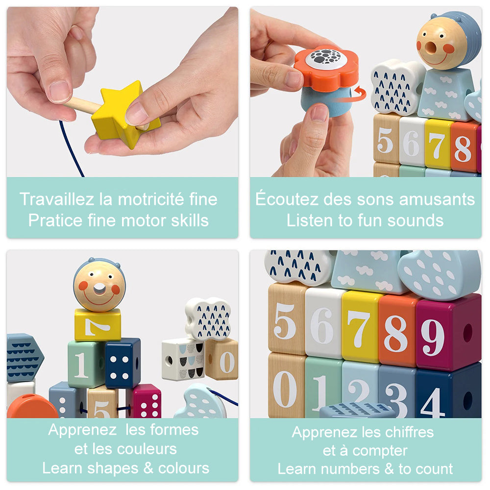 Jeu d'enfilage - Chenille