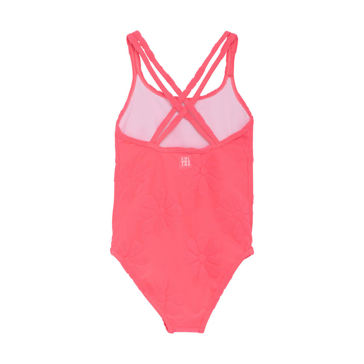 Maillot de bain une pièce Fleurs effet peluche