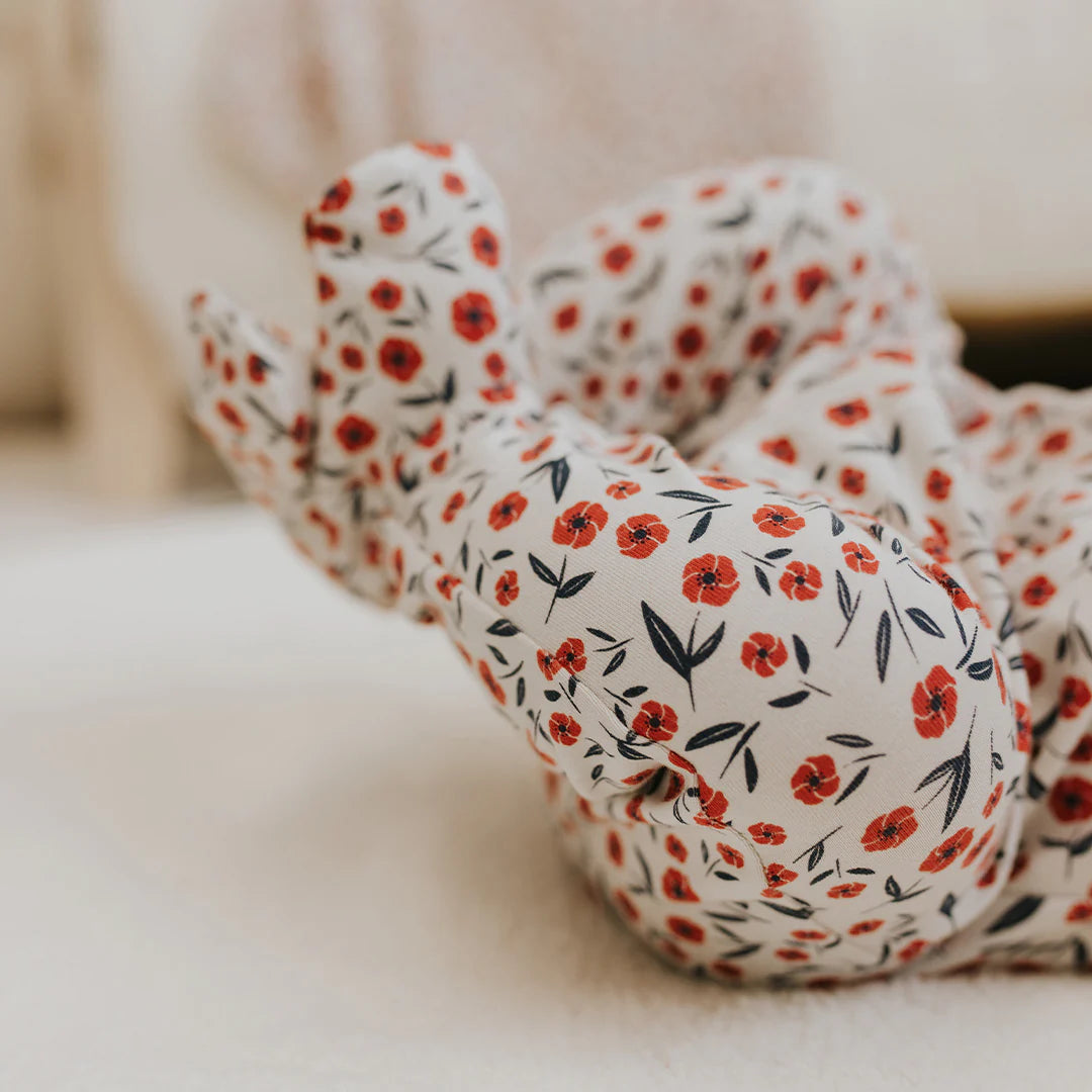 Pyjama une pièce à imprimé floral coquelicots