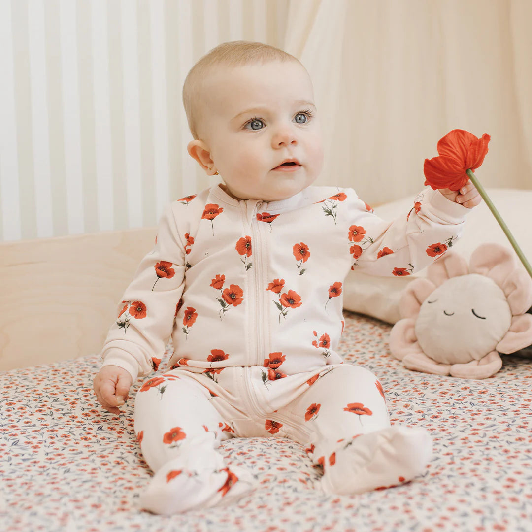 Pyjama une pièce Coquelicots (rose)