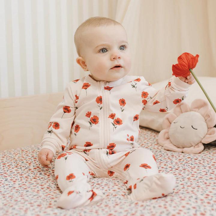 Pyjama une pièce Coquelicots (rose)