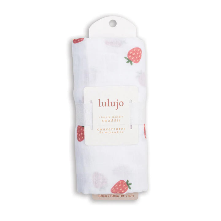 Couverture en mousseline - Fraises