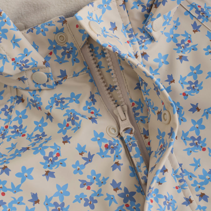 Habit de pluie une pièce - Fleurs bleues