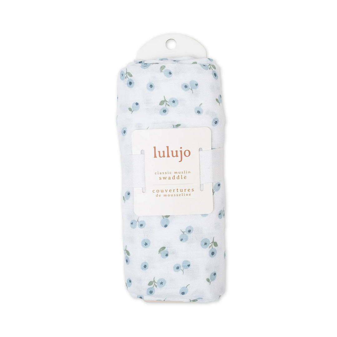 Couverture en mousseline - Bleuets