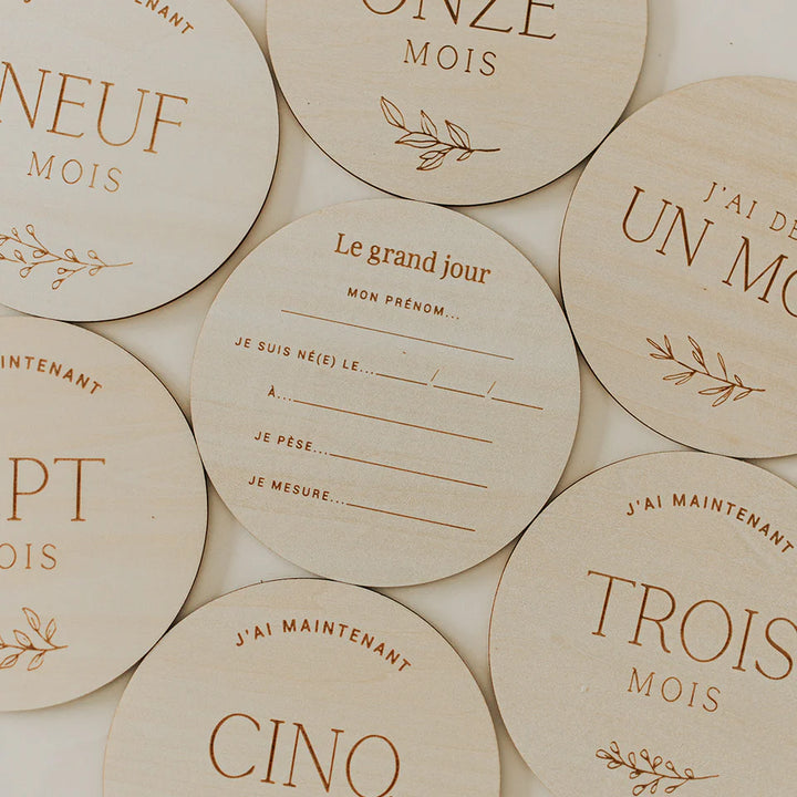 Set of wooden pellets