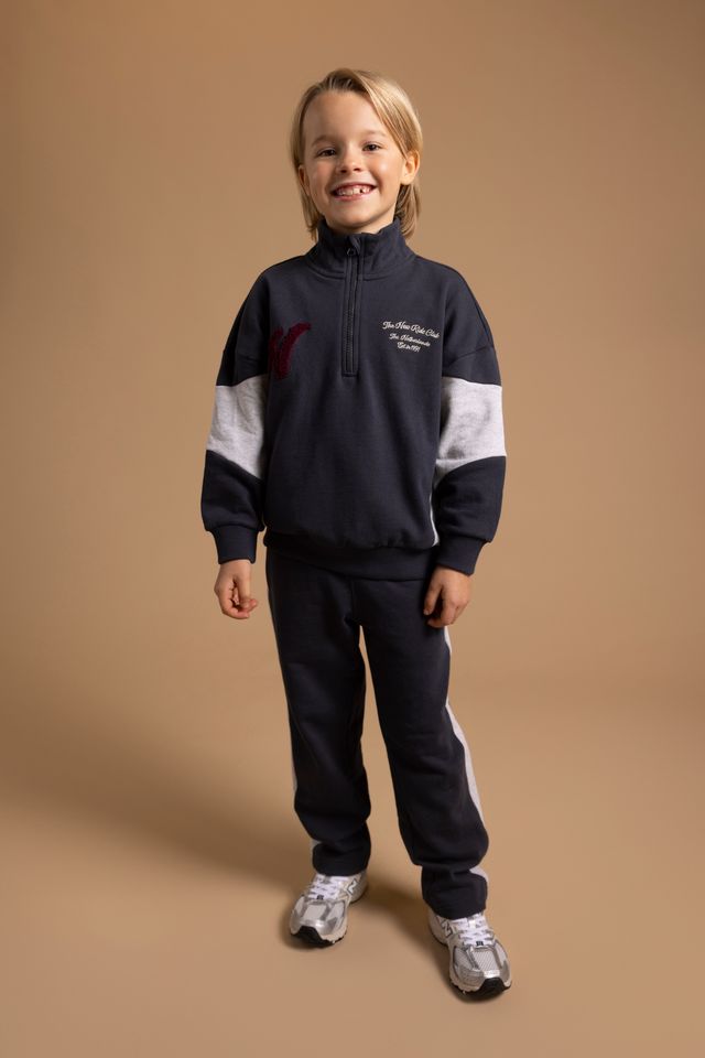 Sweat à col zippé marine