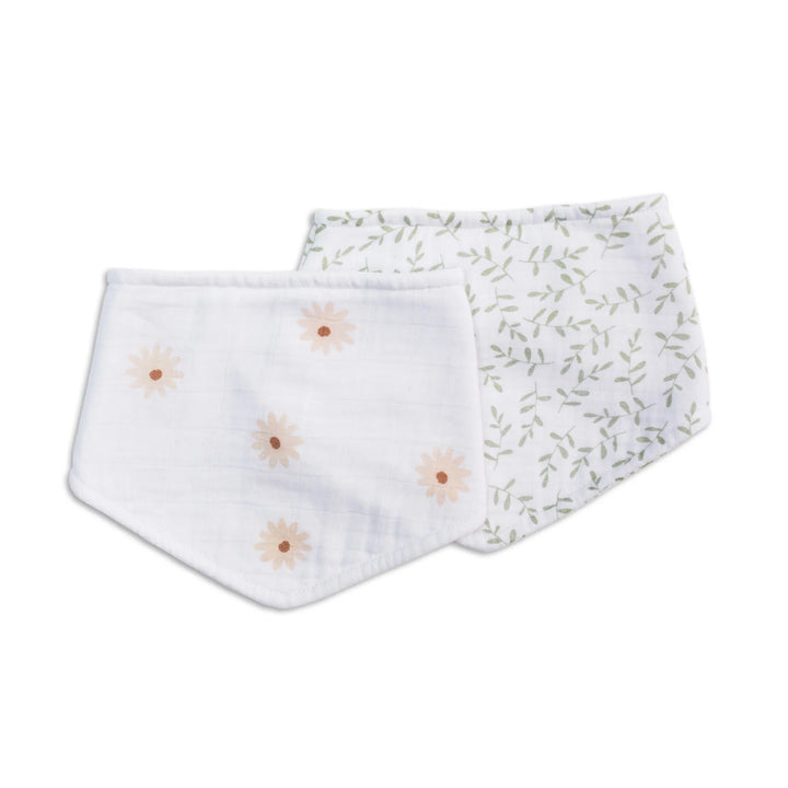 Lot de 2 bavoirs - Marguerites & Verdure