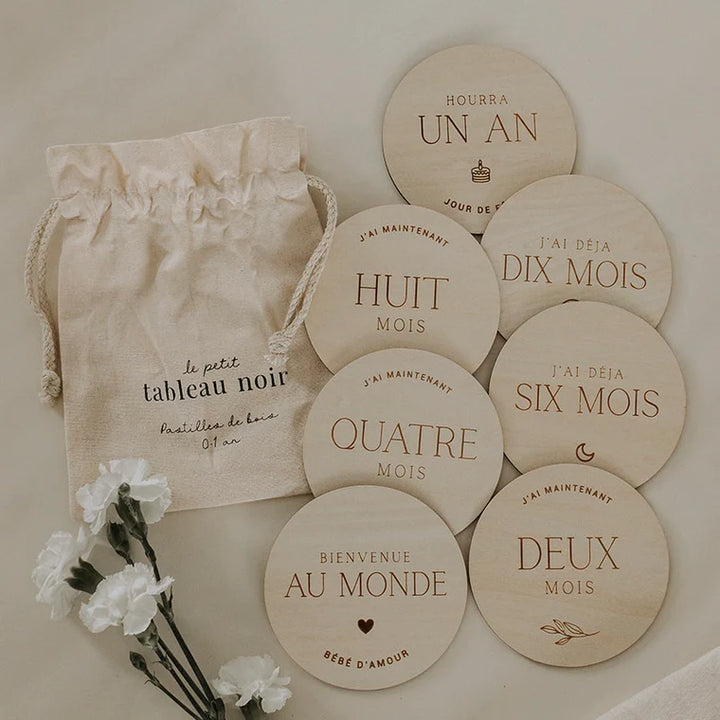 Set of wooden pellets