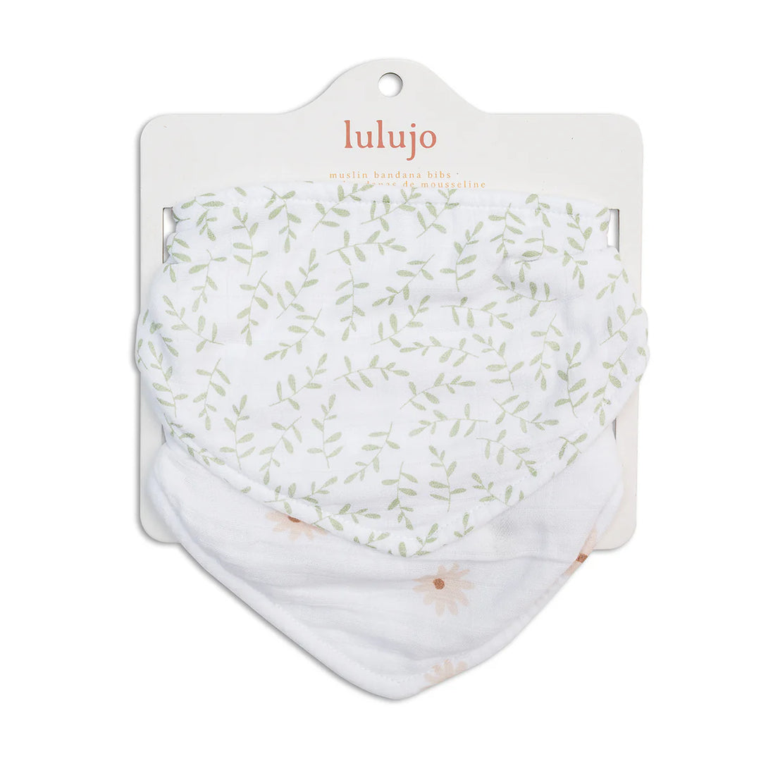 Lot de 2 bavoirs - Marguerites & Verdure
