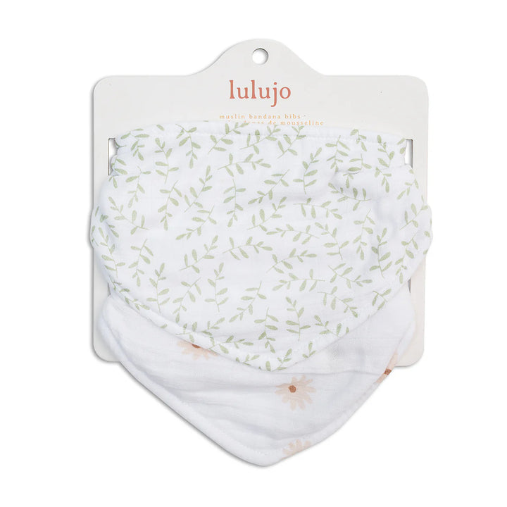 Lot de 2 bavoirs - Marguerites & Verdure