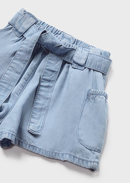 Short Paperbag Denim avec ceinture