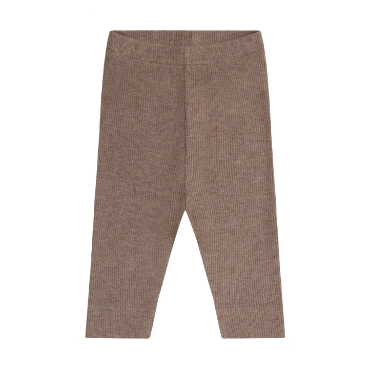 Leggings en tricot côtelé - Chocolat