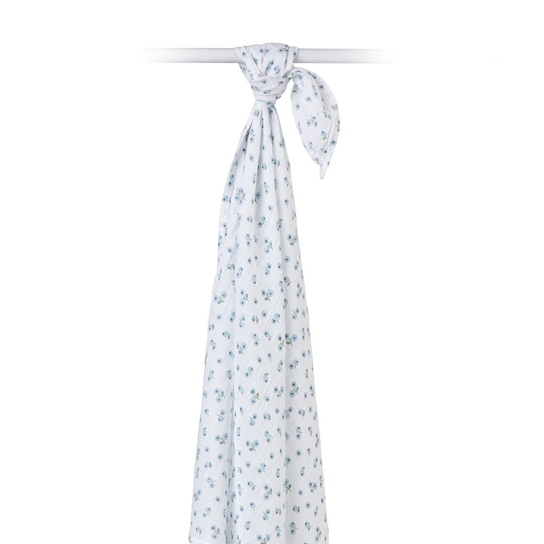 Couverture en mousseline - Bleuets