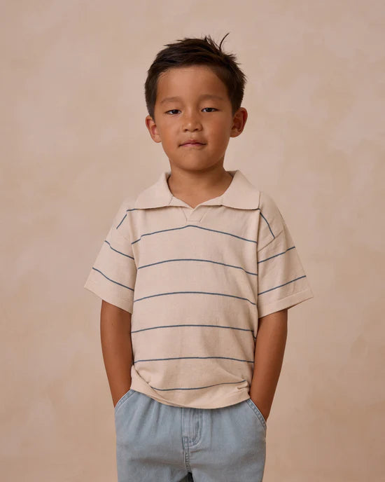 Polo en tricot Chandler - Rayures bleues