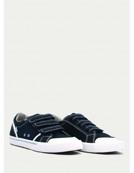 Souliers en toile Marine