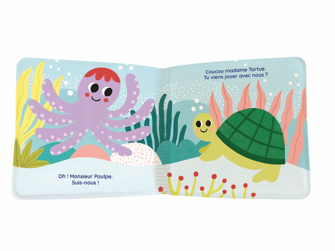 Sous l'océan - Un livre de bain et 2 marionnettes à doigt