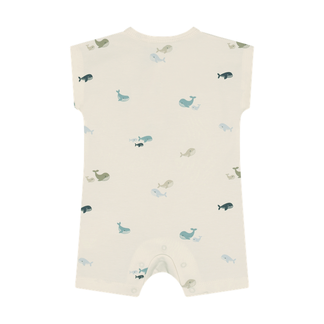 Whale print romper