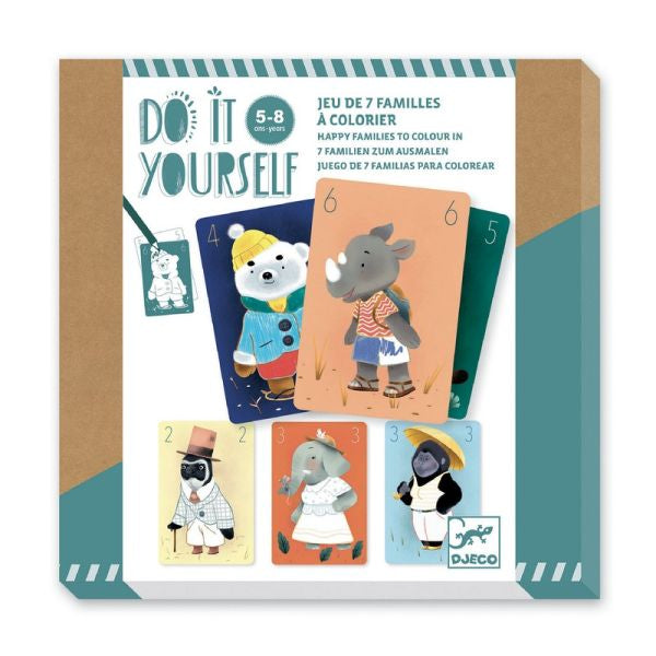 DIY - Chics animaux (jeu de 7 familles à colorier)