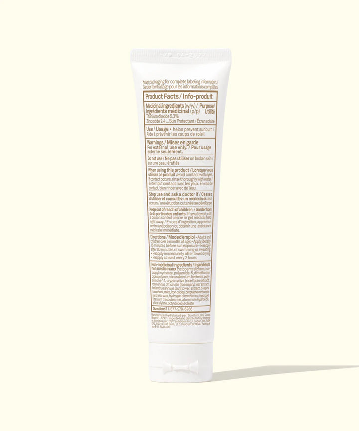 Lotion solaire minérale teintée pour le visage FPS 30