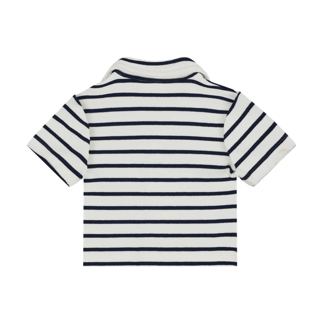 Chemise à manches courtes à rayures bleu médiéval (bébé)