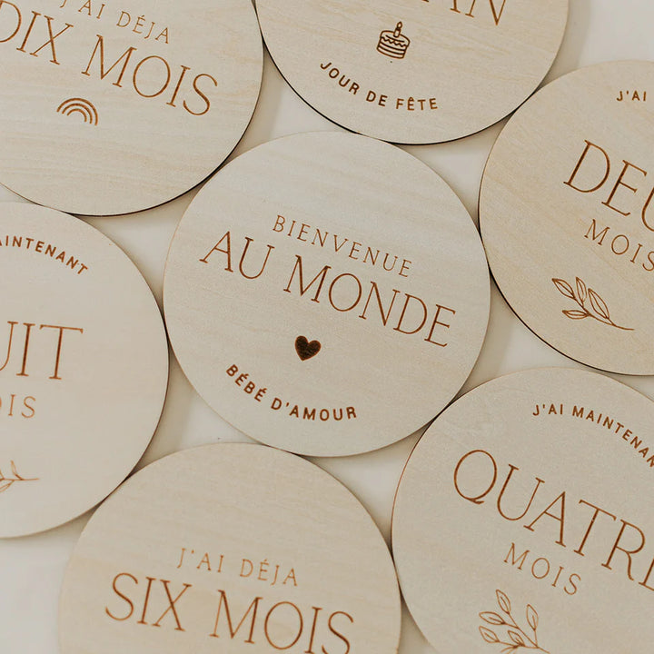 Set of wooden pellets