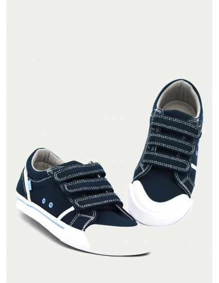 Souliers en toile Marine