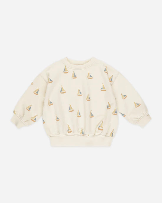 Sweat à imprimé de voiliers