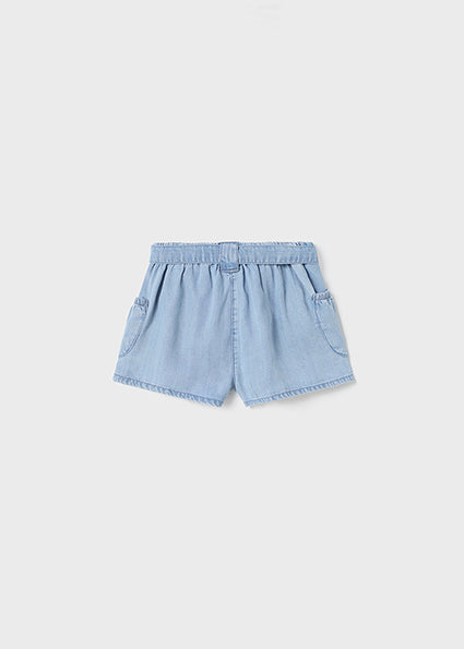 Short Paperbag Denim avec ceinture
