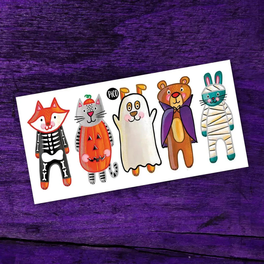 Tatouages temporaires - Les animaux costumés