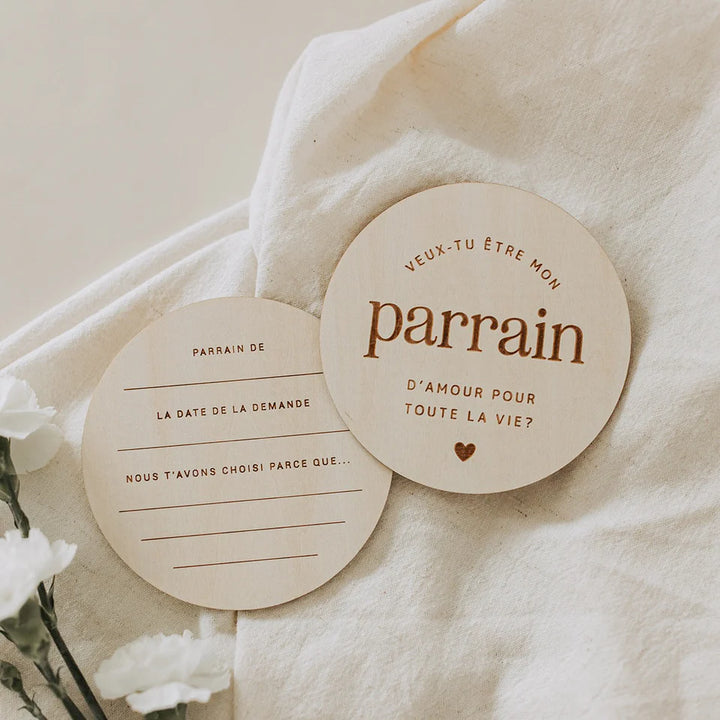 Pastille de bois - Parrain