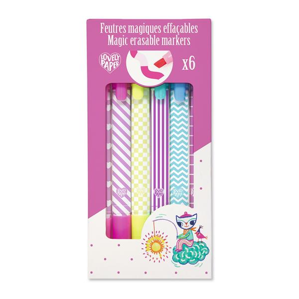 6 Feutres magiques effaçables
