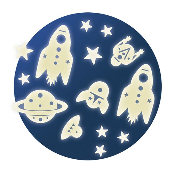 Décors phosphorescents - Mission spatiale