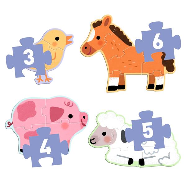 Primo Puzzle - À la ferme (3,4,5,6 mcx)