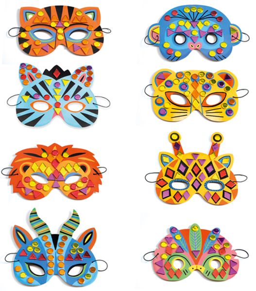 DIY Mosaic Masks: Jungle Animals