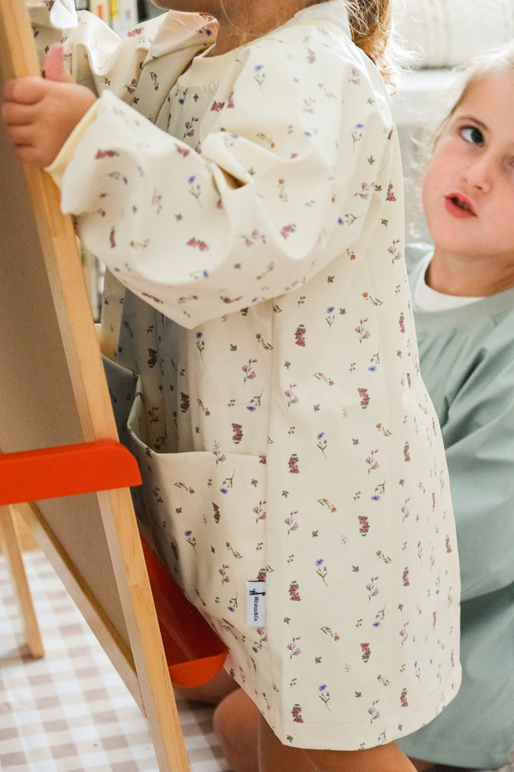 Tablier d’artiste imperméable pour enfants - Les fleurs