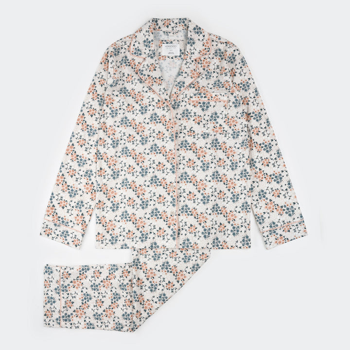 Pyjama deux pièces à imprimé de fleurs printanières (femme)