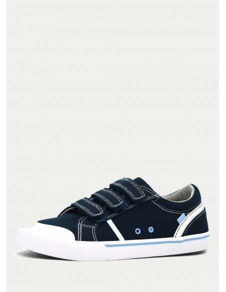 Souliers en toile Marine