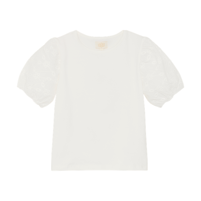 Chandail à manches courtes avec manches brodées